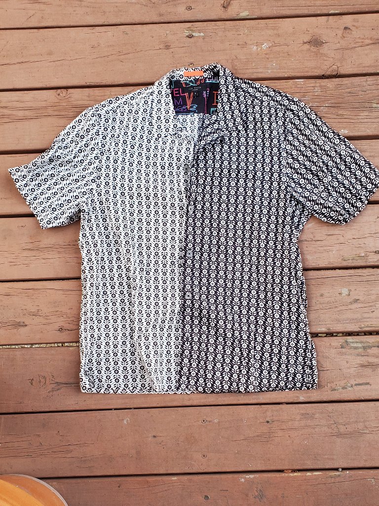 Ted Baker London Two Tone Button Up Shirt - Size L (Ted Size 4)